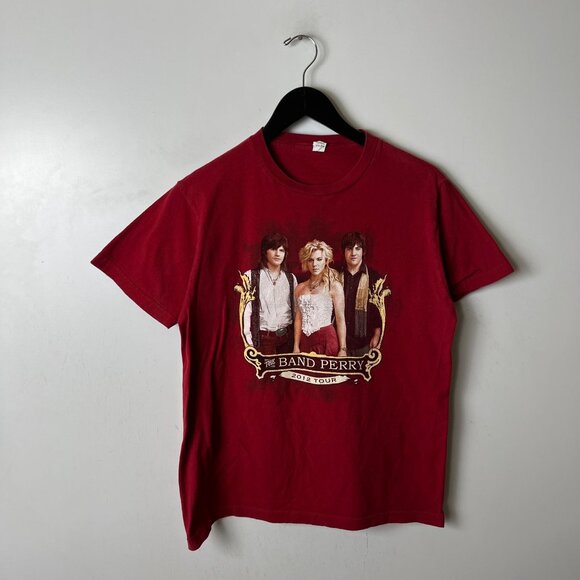 The Band Perry 2012 Graphic Tee Small Red Ringspun Cotton Unisex Fit - Picture 12 of 16